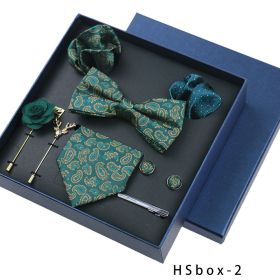 8-piece Gift Box Men's Formal Wear Business Bow Tie Square Scarf Tie Clip (Option: HSbox2)