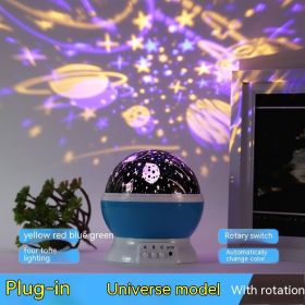 Atmosphere Decorative Lamp Layout Colorful Rotating Stage Light (Option: Universe Blue-14cm)