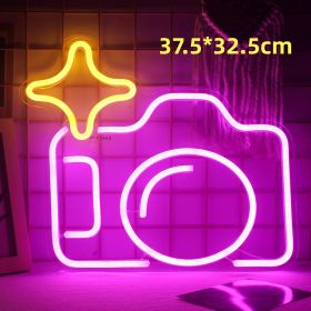 Led Neon Light Indoor And Outdoor Wall Decoration Luminous Advertising Spaceman Planet Pattern (Option: Style H-Adjustable Brightness-USB)