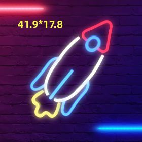 Led Neon Light Indoor And Outdoor Wall Decoration Luminous Advertising Spaceman Planet Pattern (Option: Style G-Unadjustable Brightness-USB)